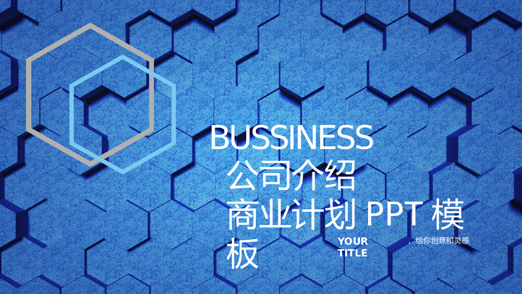 公司介绍商业计划PPT模板