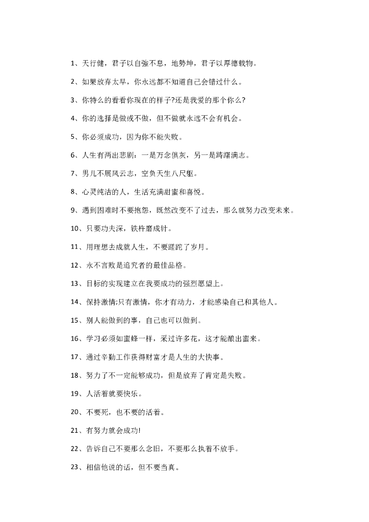 追逐梦想的65条励志语句
