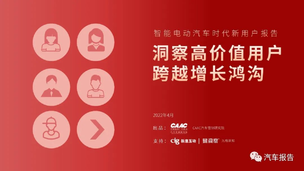智能电动汽车时代新用户报告：洞察高价值用户，跨越增长鸿沟