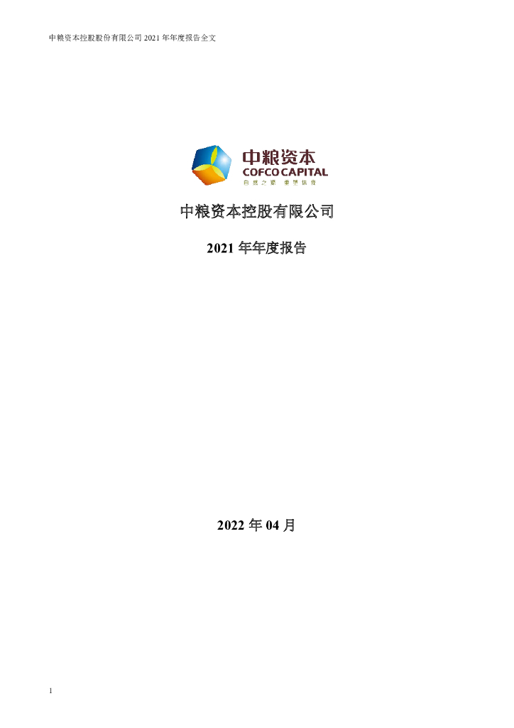 中粮资本：2021年年度报告