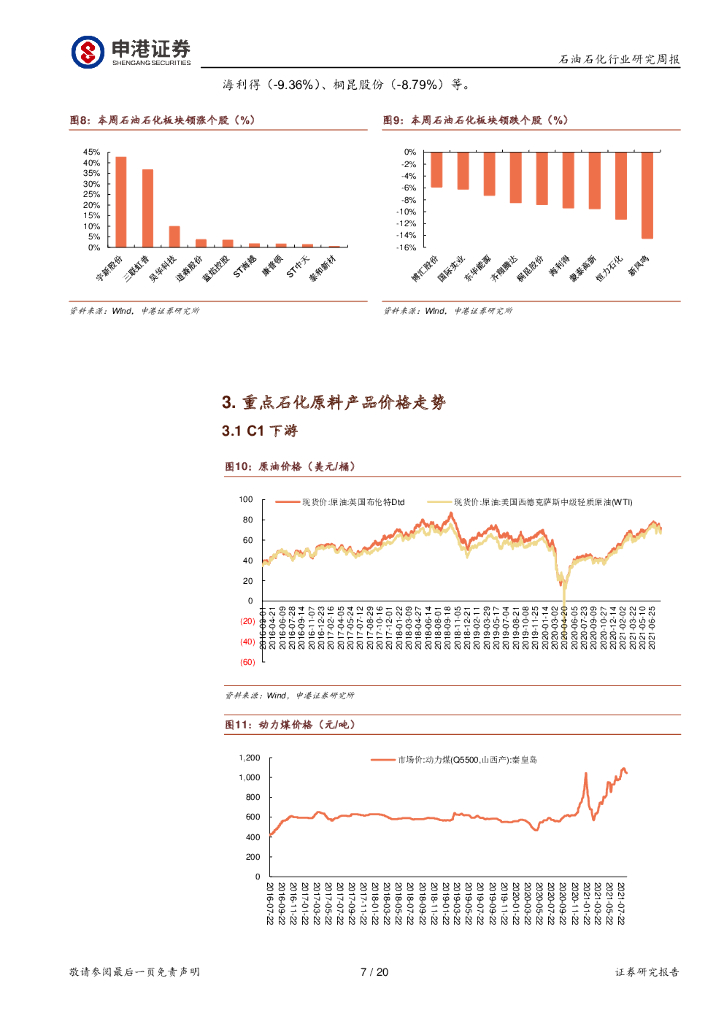 申港证券：石油石化行业周报：碳中和驱动能源结构变革 天然气需求持续向好_第7页