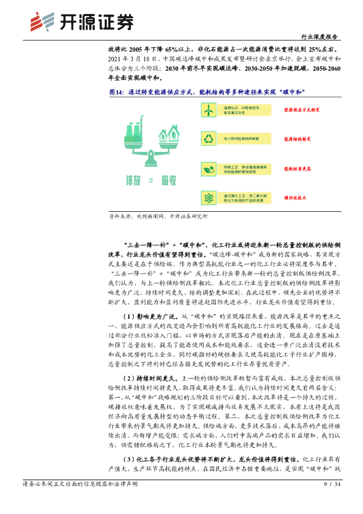 开源证券：开源“碳中和”化工篇之二：碳中和开启“总量控制版”供给侧改革，龙头企业将充分受益于存量资产优势_第9页