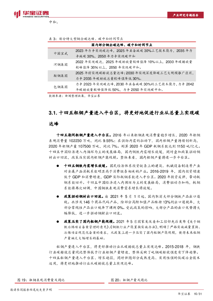 华宝证券：钢铁行业碳中和深度研究报告：未来十年投资上万亿，关注低碳技术提供者_第10页