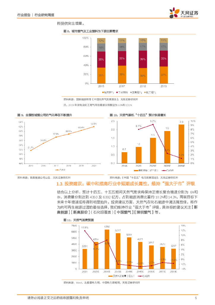 天风证券：公用事业行业研究周报：碳中和下天然气的新发展节奏_第6页