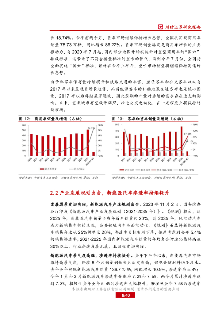 川财证券：新能源汽车行业2021年二季度策略报告：顺势而为，把握“碳中和”机遇_第9页