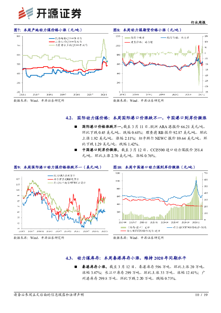 开源证券：煤炭开采行业周报：碳中和或助力龙头煤企突围，钢企限产双焦偏弱运行_第10页
