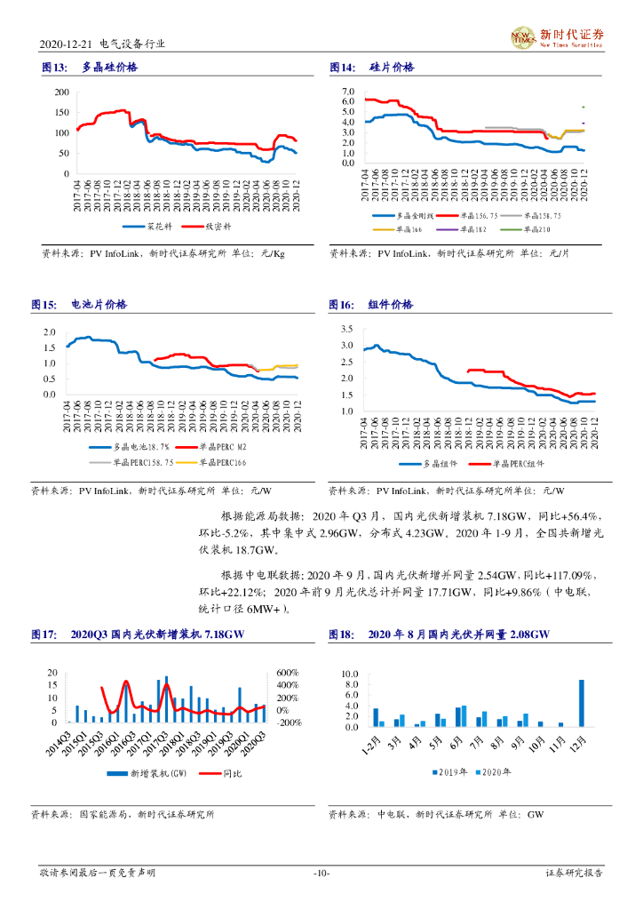 新时代证券：2020年电新行业周报12月第3期：新能源汽车销量高增，碳中和开启风、光新篇章_第10页