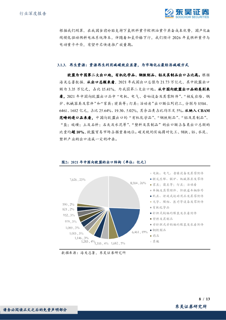 东吴证券：环保行业深度报告·碳中和系列研究24：欧盟碳关税实施范畴扩大&时间提前，清洁能源&再生资源价值凸显_第8页