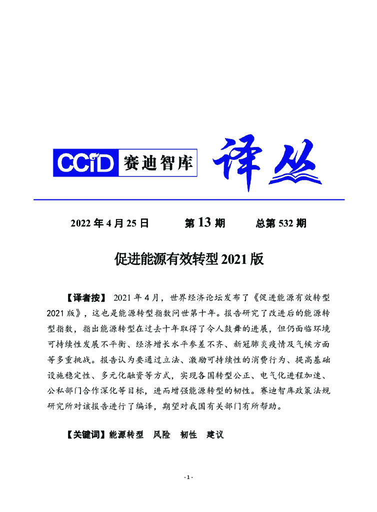 赛迪智库：促进<em>能源</em>有效转型2021版 海报