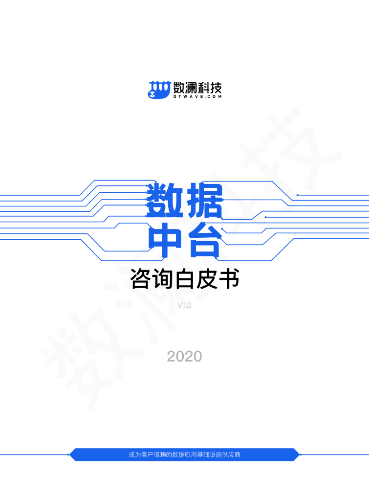 数澜科技：2020数据中台咨询规划白皮书