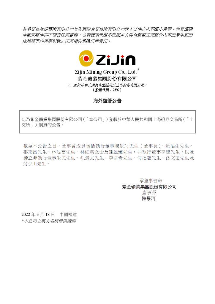 紫金矿业：2021年度环境、社会及管治（ESG）报告
