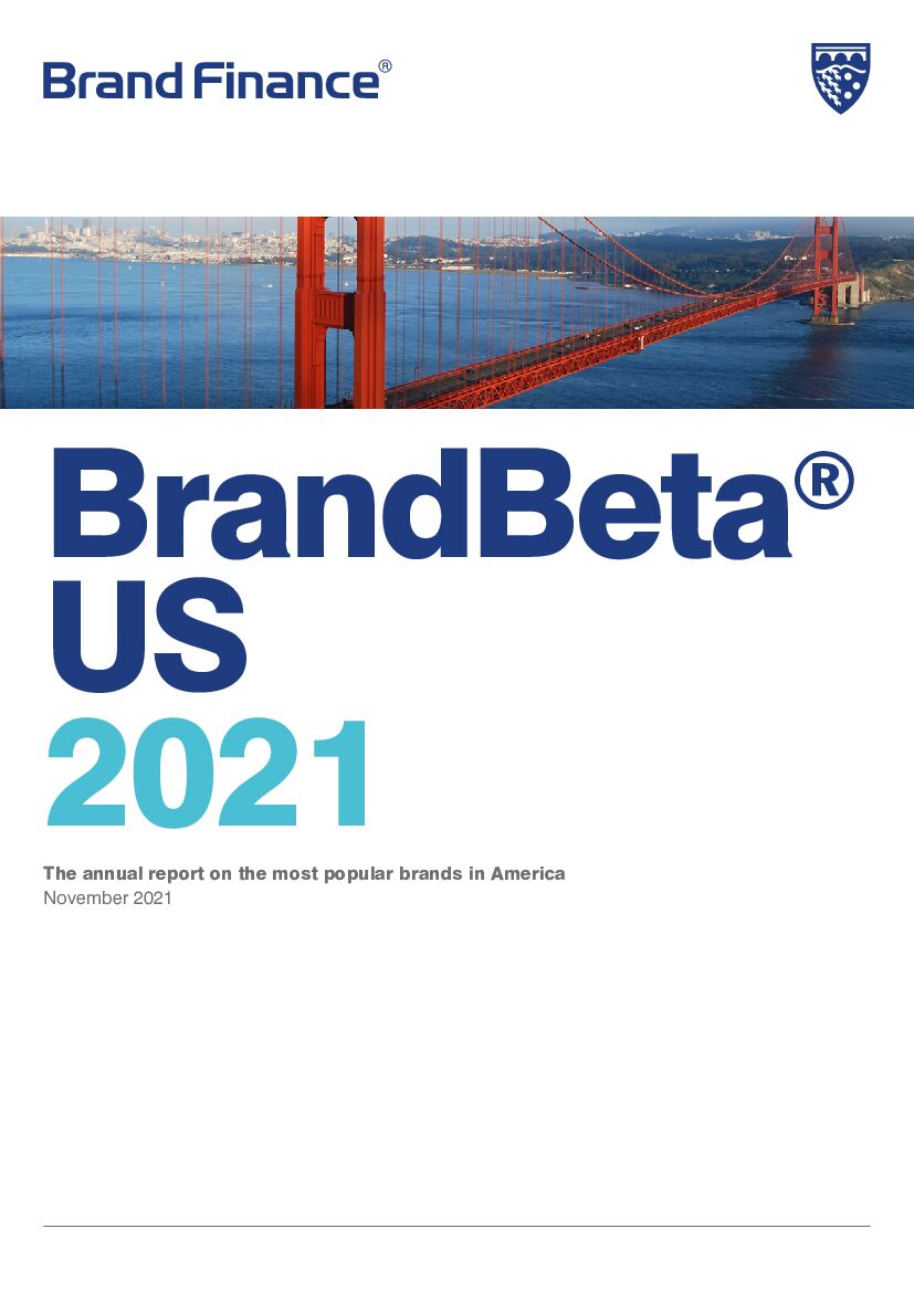 BrandFinance：2021年美国BrandBeta榜单（英文版）