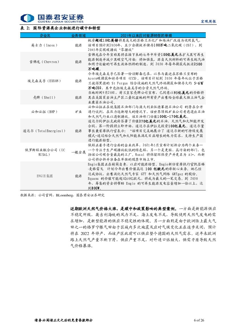 宏观周报：从能耗双控一角，看碳中和下大宗商品格局-国泰君安_第6页