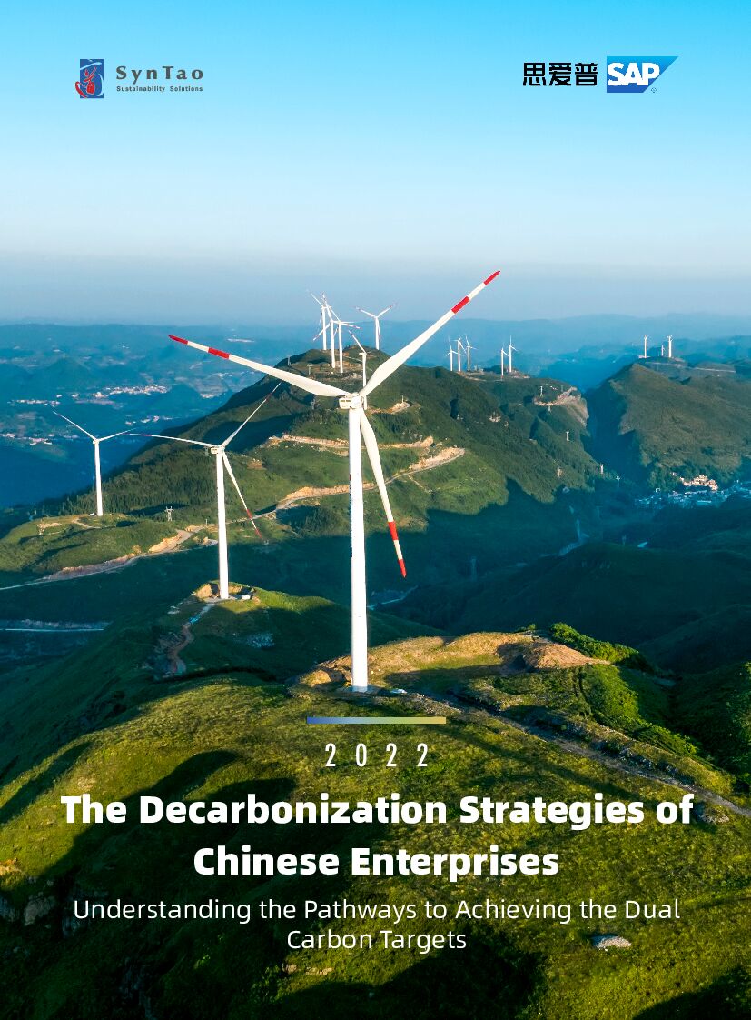 思爱普：2022中国企业零碳战略——解构实现“双碳”目标之路（英文版）