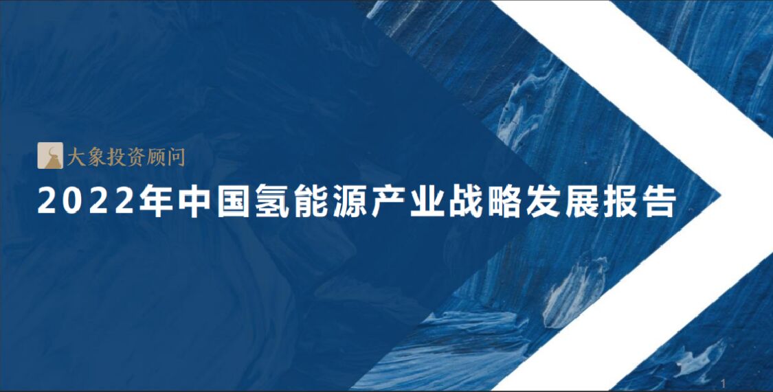 大象研究院：2022年中国氢<em>能源</em>产业战略发展报告 海报