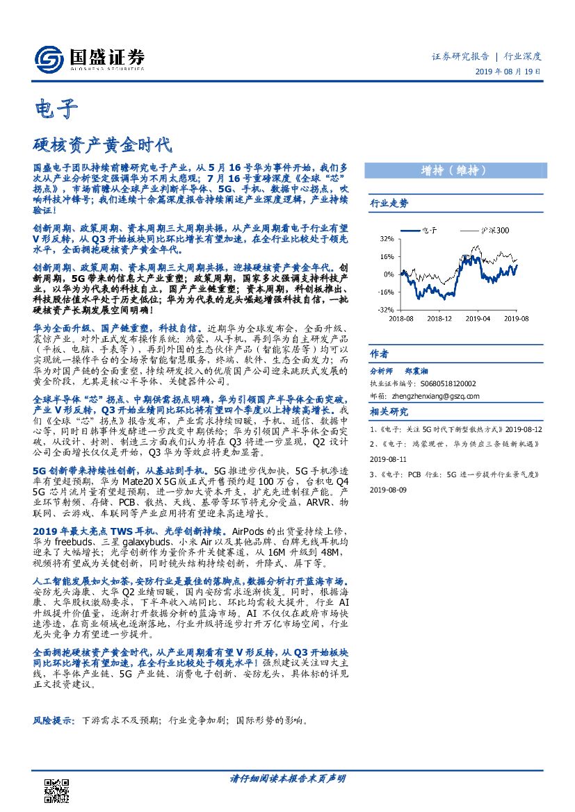 国盛证券：电子：硬核资产黄金时代