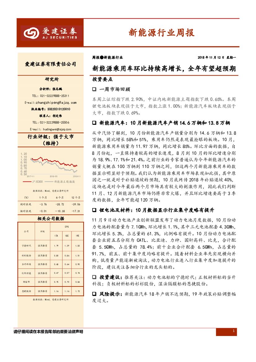 爱建证券：新<em>能源</em>行业周报：新<em>能源</em>乘用车环比持续高增长，全年有望超预期 海报