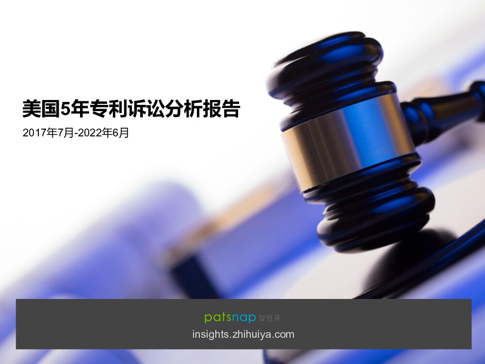 智慧芽：美国5年专利诉讼分析报告
