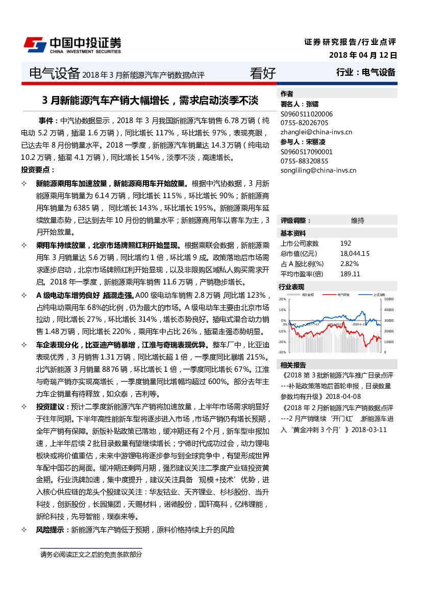 中投证券：新<em>能源</em>汽车3月产销数据点评：3月新<em>能源</em>汽车产销大幅增长，需求启动淡季不淡 海报