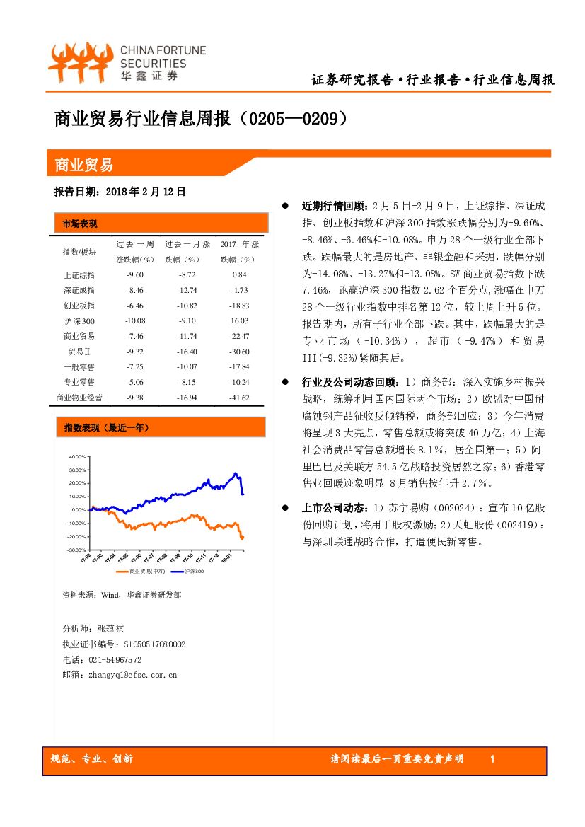 华鑫证券：商业贸易行业信息周报