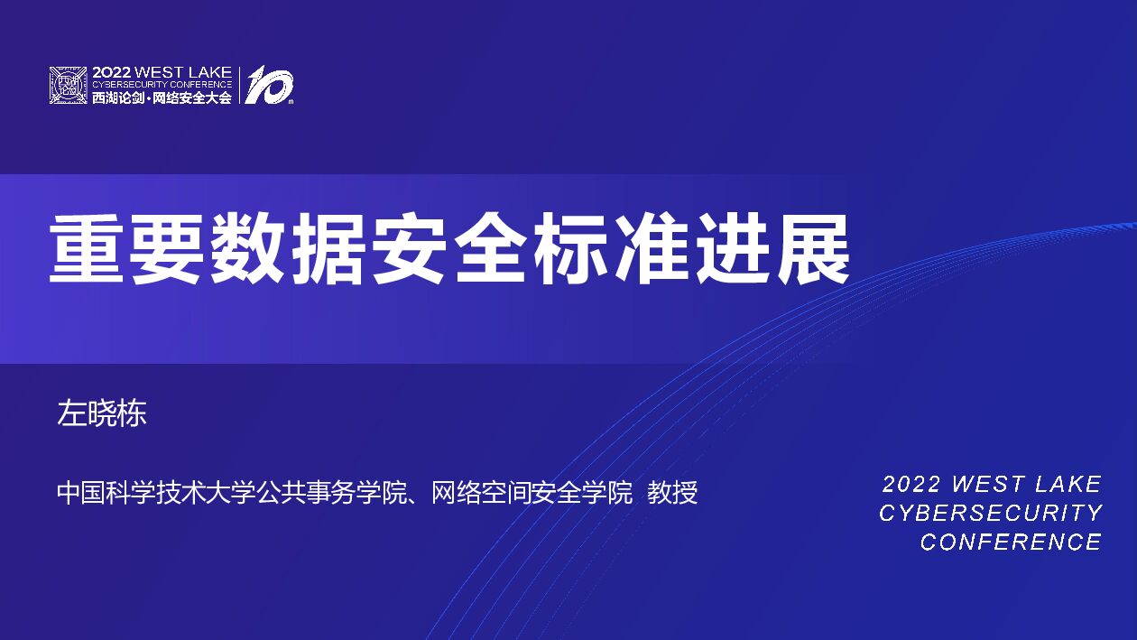 左晓栋：重要数据安全标准进展
