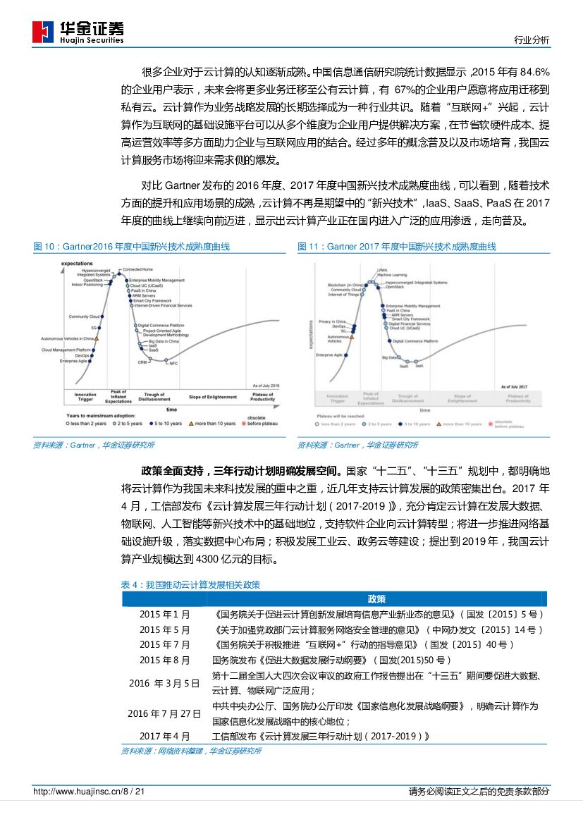 华金证券：计算机行业分析：计算机板块业绩回暖，建议积极关注云计算、人工智能、智慧城市相关标的_第8页