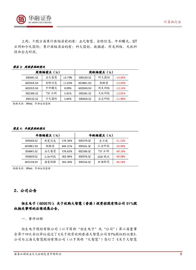 华融证券：计算机行业周报：巨头大力布局 中国成为引领全球人工智能发展的重要引擎_第8页