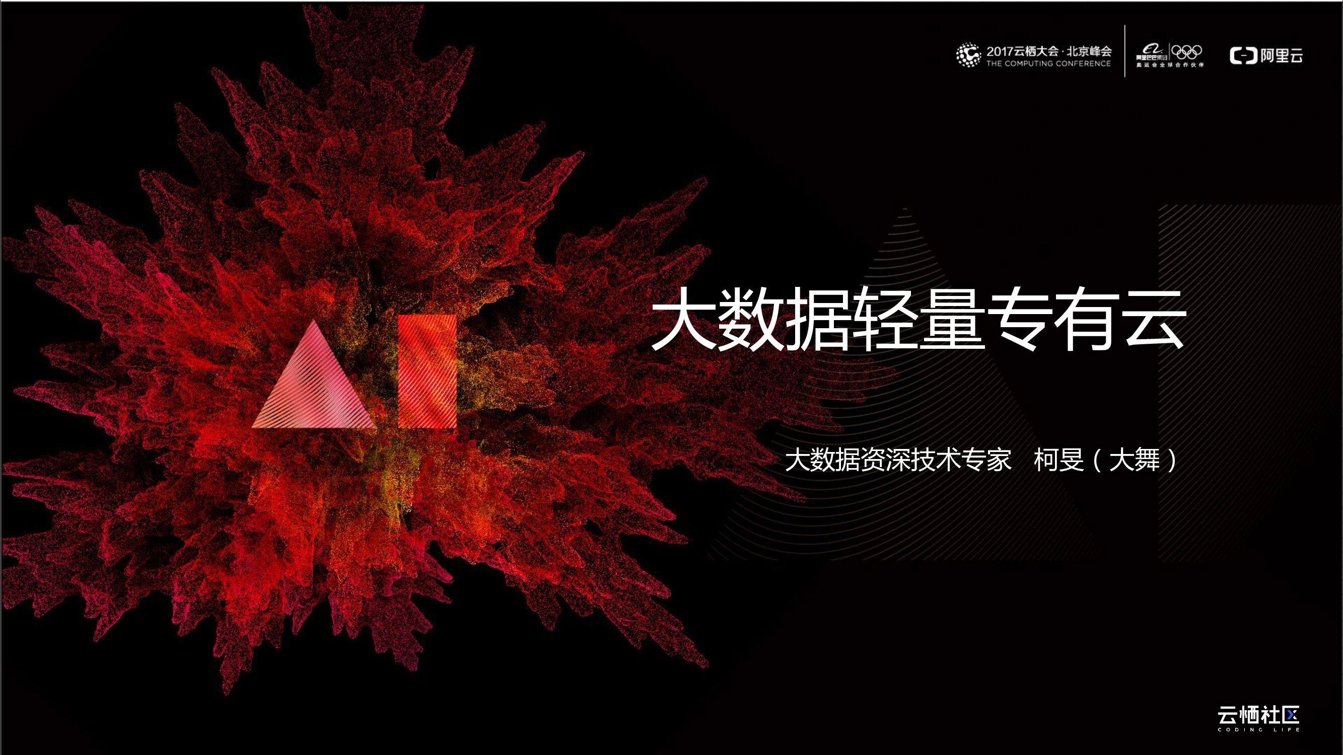 阿里云：大数据轻量专有云