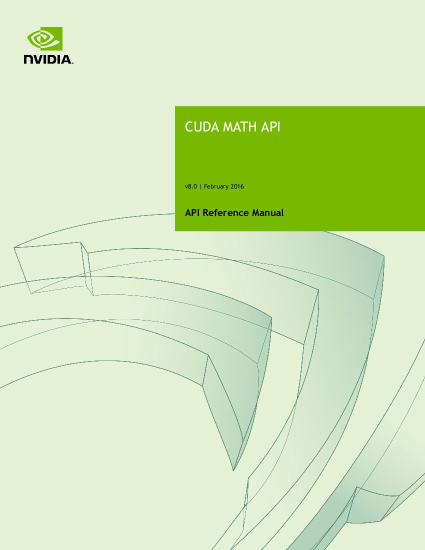 CUDA Math API