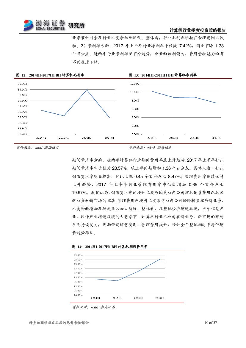 渤海证券：计算机行业2017年四季度投资策略报告：行业基本面稳定，建议关注人工智能、网络安全_第10页
