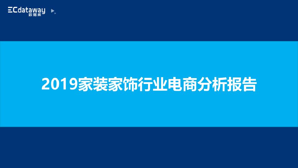 数据威：2019家装家饰行业电商分析报告