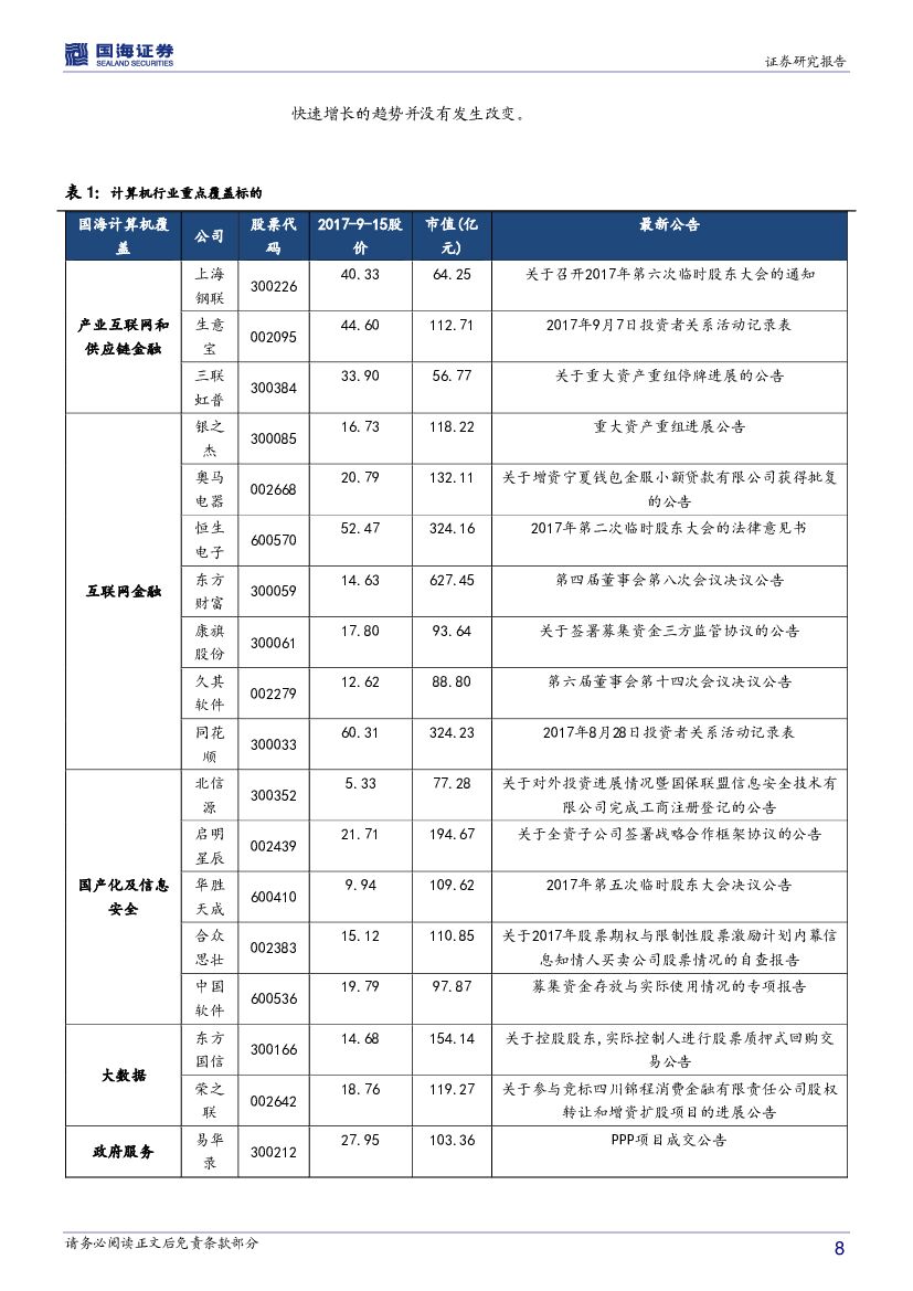 国海证券：计算机行业周报：从优先启动顺序看车联网、人工智能产业_第8页