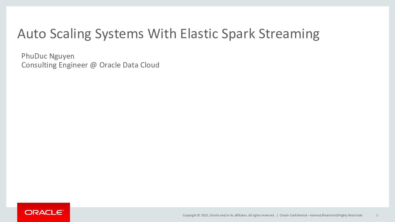 Auto Scaling Systems With Elastic Spark Streaming