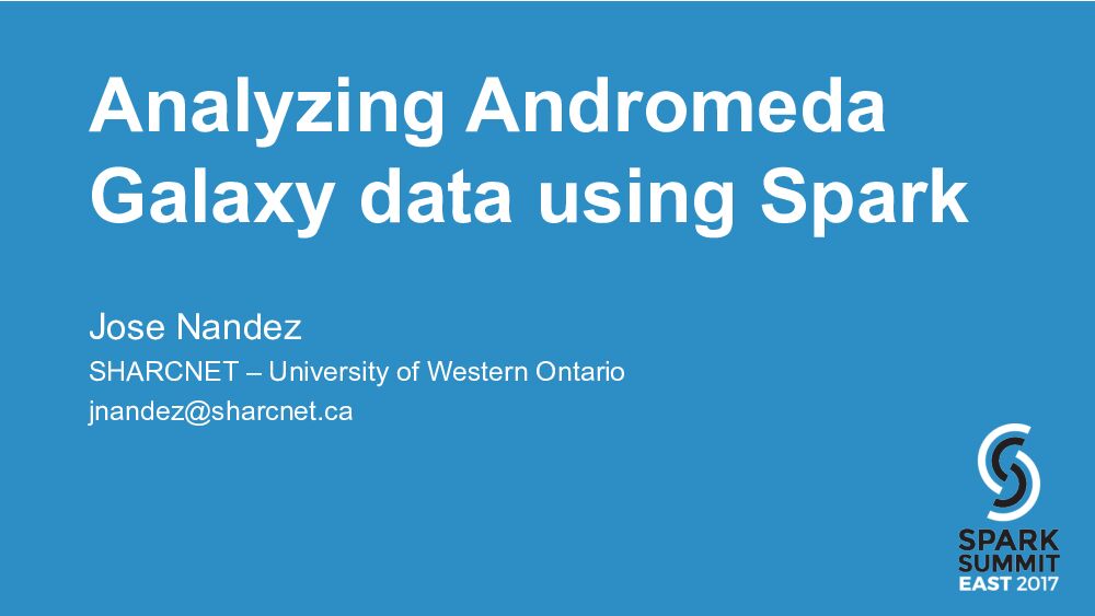 Analyzing Andromeda Galaxy data using Spark
