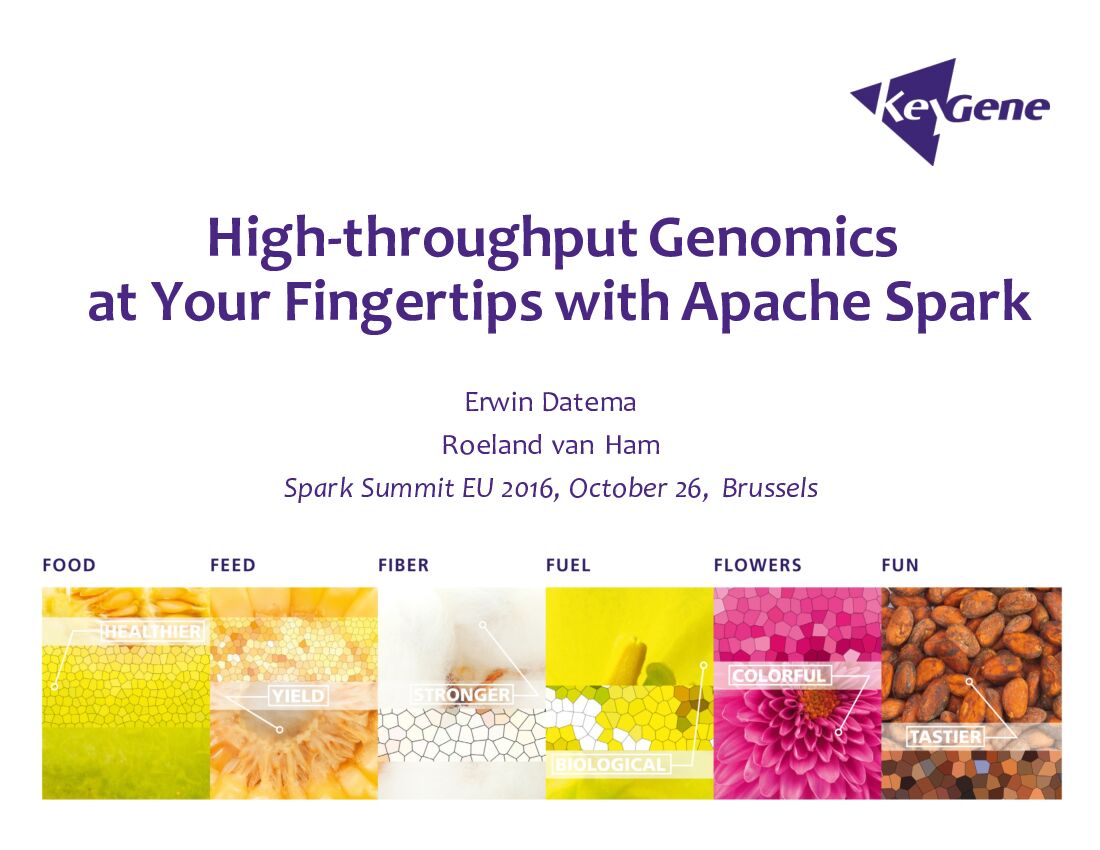 High-throughput Genomics at Your Fingertips with Apache Spark