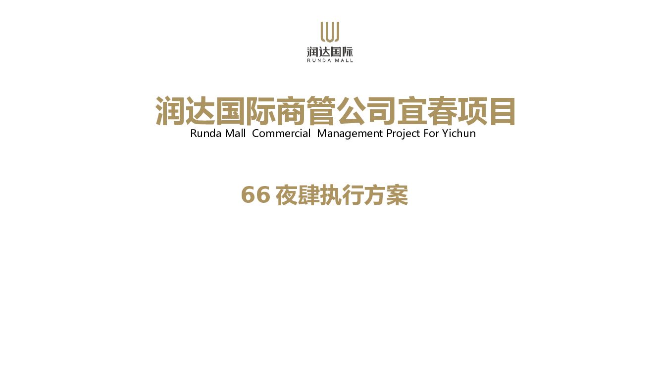 润达国际66夜肆执行方案-20P
