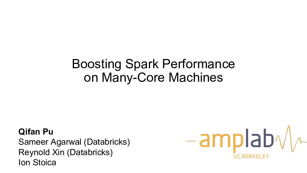Boosting Spark Performance on Many-Core Machines