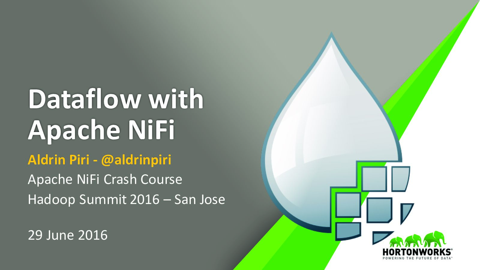 Dataflow with Apache NiFi