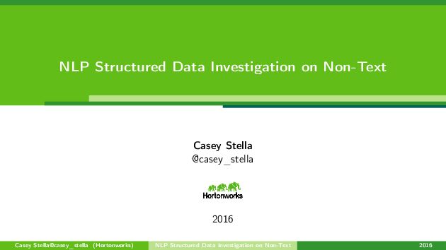 NLP Structured Data Investigation on Non-Text