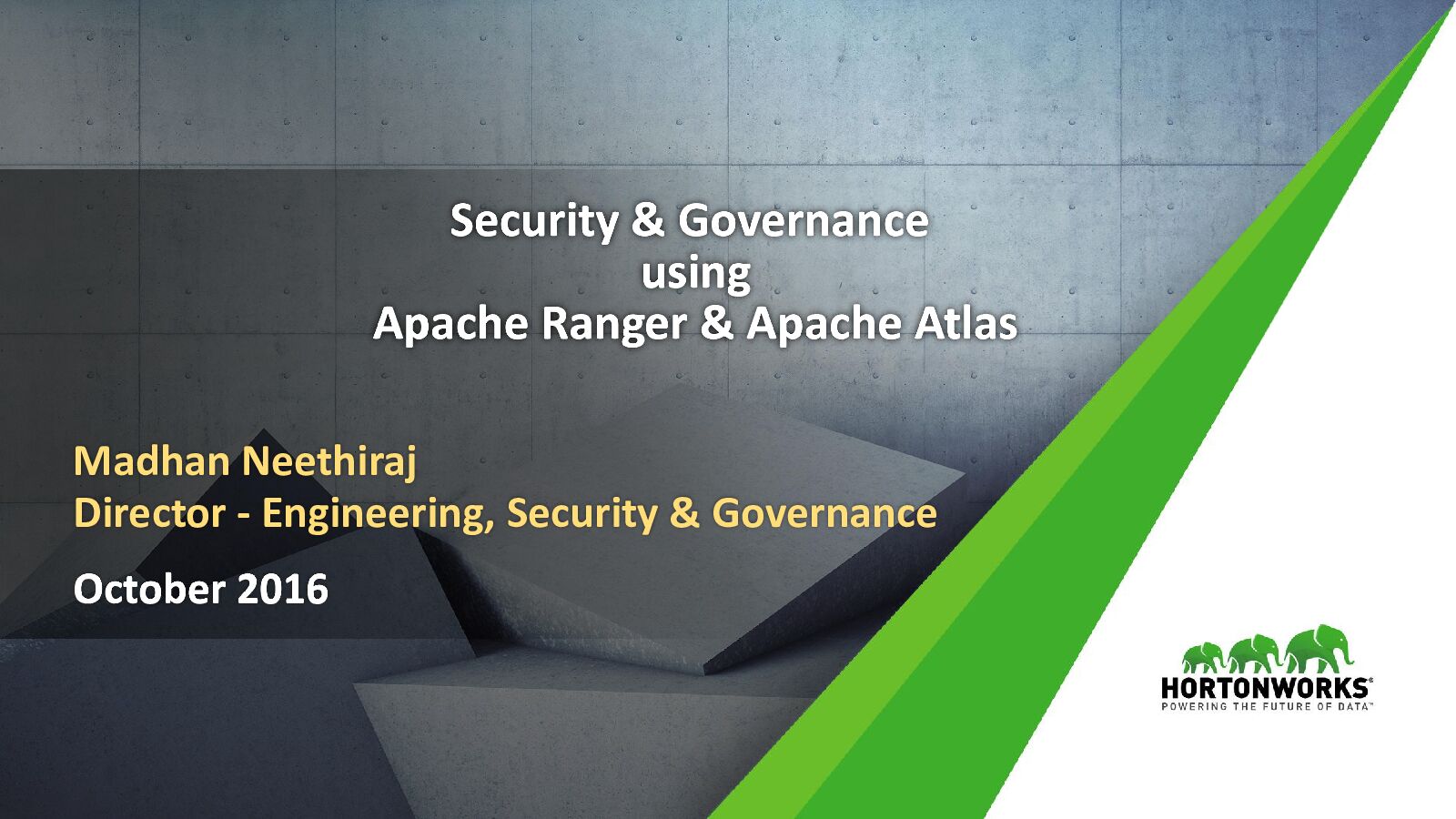 Security & Governance using Apache Ranger & Apache Atlas