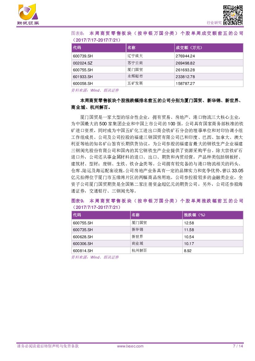 联讯证券：【联讯商贸周报】《新一代人工智能发展规划》出台，催化“无人”技术_第7页