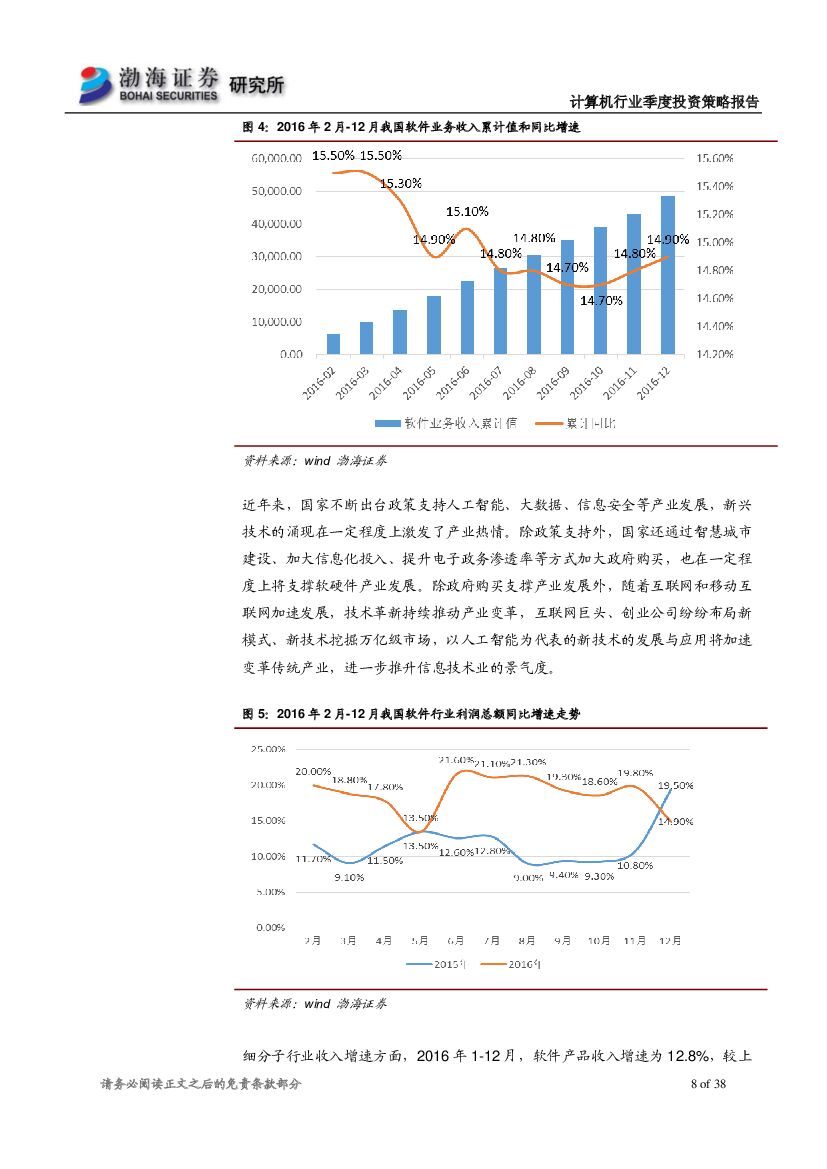 渤海证券：计算机行业2017年二季度投资策略报告：估值压力仍存，政策推动人工智能产业腾飞_第8页