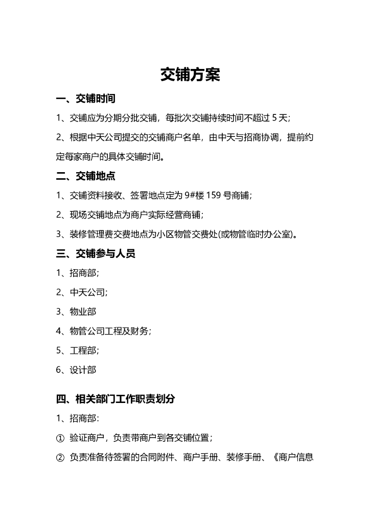 #交付文案# 2020商铺交付方案及流程