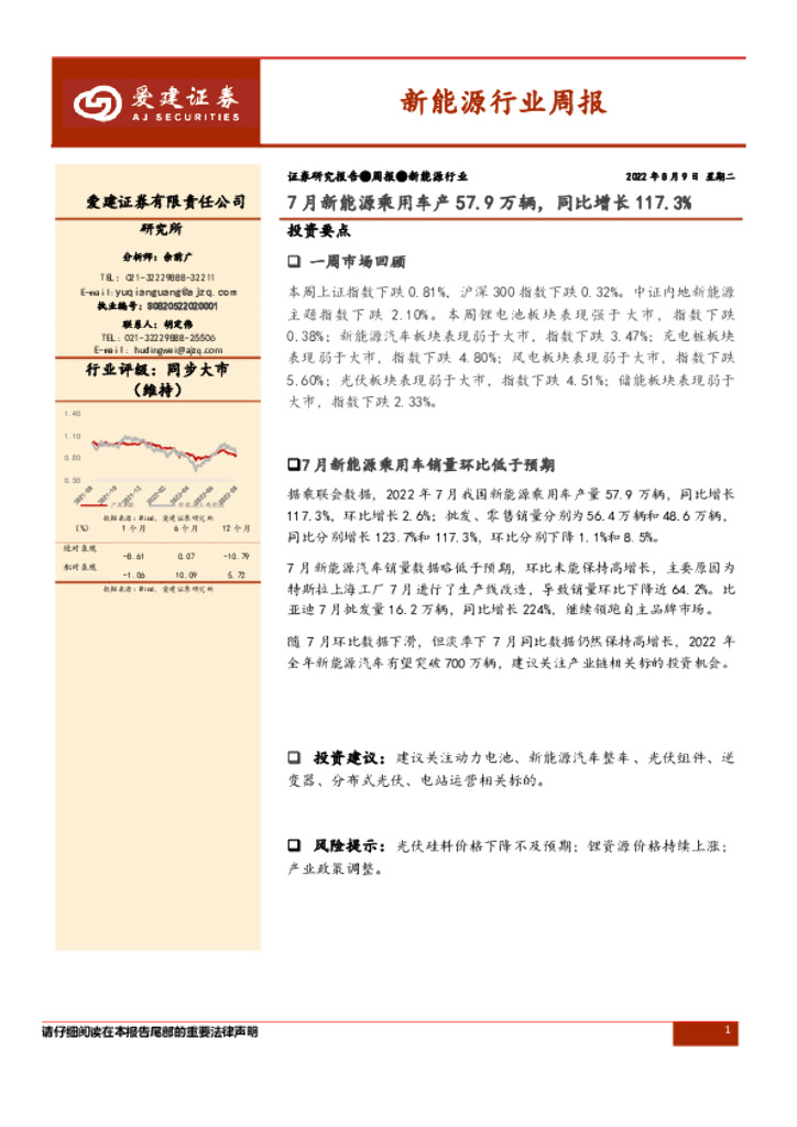 爱建证券：新<em>能源</em>行业周报：7月新<em>能源</em>乘用车产57.9万辆，同比增长117.3% 海报
