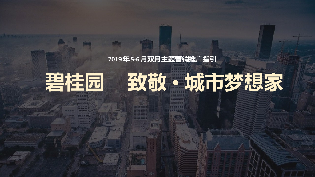 碧桂园56月双月主题营销推广指引致敬城市梦想家