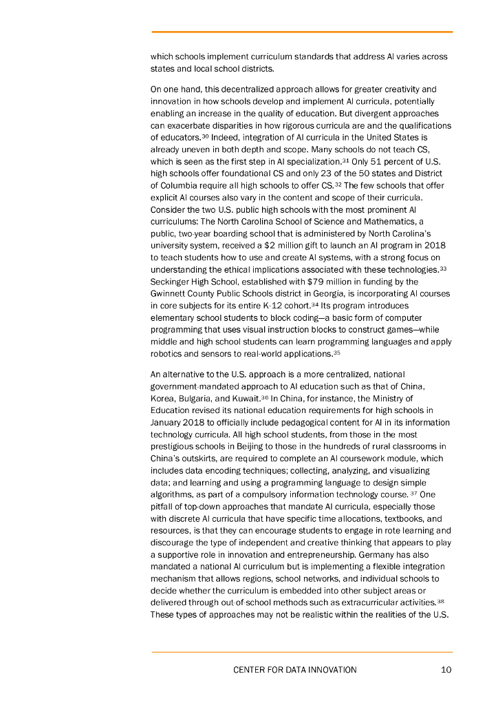 美国数据创新中心：美国人工智能政策“成绩单”报告（英文版）_第10页