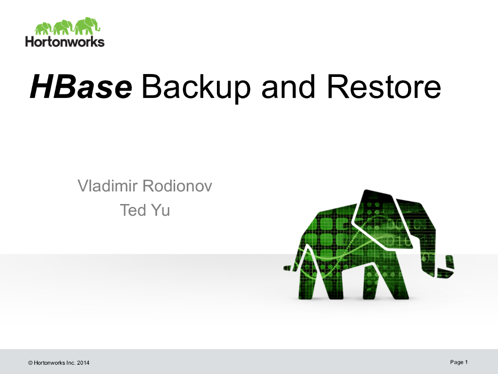 HBase 数据备份与恢复