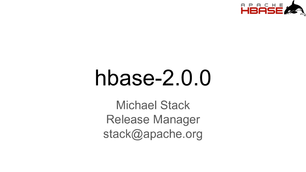 HBase 2.0 介绍