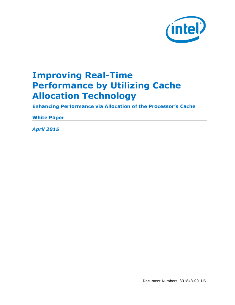 Improving Real-Time Performance by Utilizing Cache Allocation Technology
