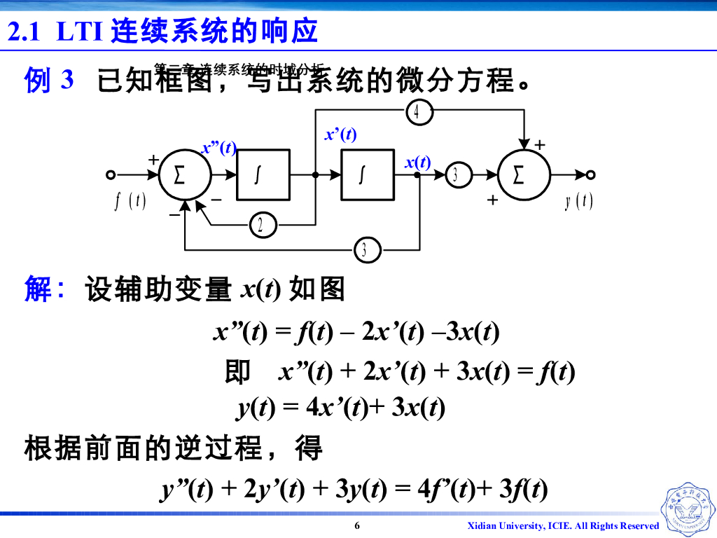 《信号与系统》演示文稿-Z2.02微分方程的模拟框图_第6页